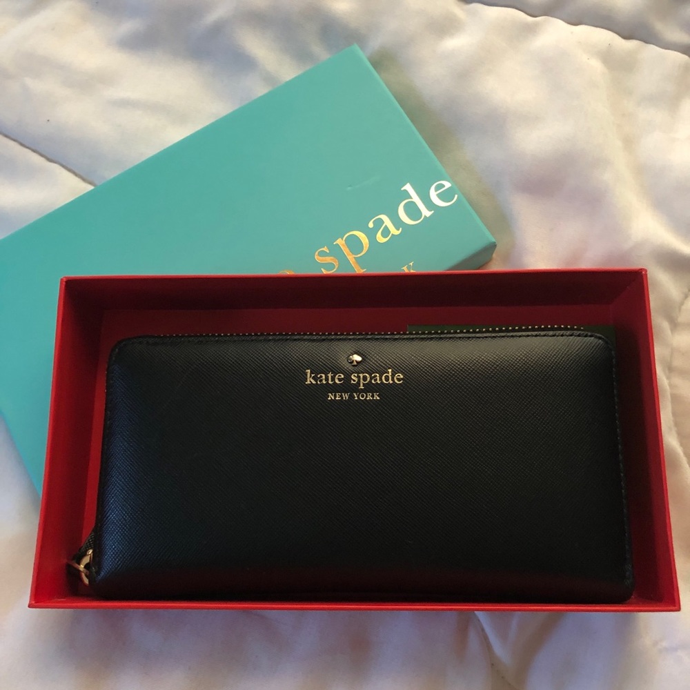 Kate Spade Lacey Mikas Pond Black Wallet